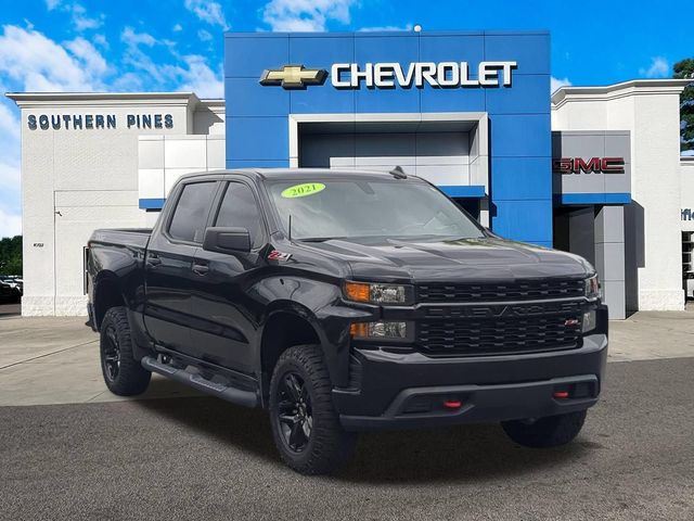 Black 2021 Chevrolet Silverado 1500 Pickup Truck Four-Wheel Drive 6-Speed Automatic Overdrive