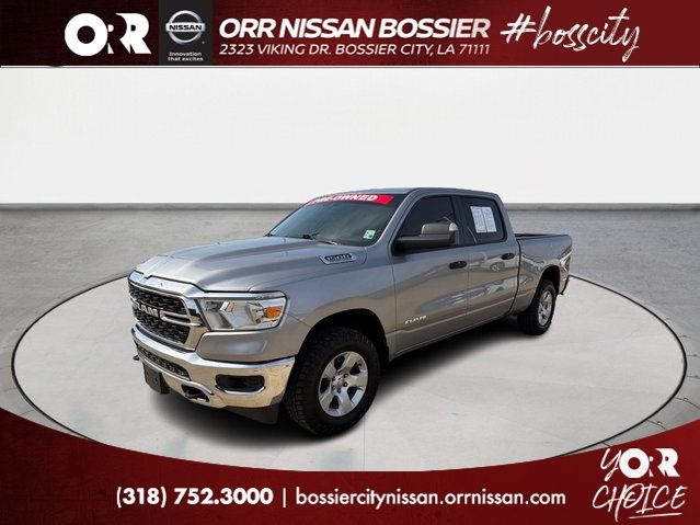 Billet Silver Metallic Clearcoat 2024 RAM 1500 Big Horn Crew Cab 4WD Pickup Truck Four-Wheel Drive 8-Speed Automatic