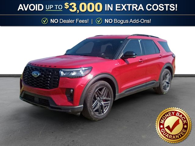 Rapid Red Metallic Tinted Clearcoat 2025 Ford Explorer SUV / Crossover Rear-Wheel Drive Automatic