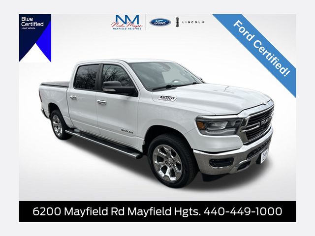 Bright White Clearcoat 2019 RAM 1500 Big Horn Crew Cab 4WD Pickup Truck Four-Wheel Drive 8-Speed Automatic