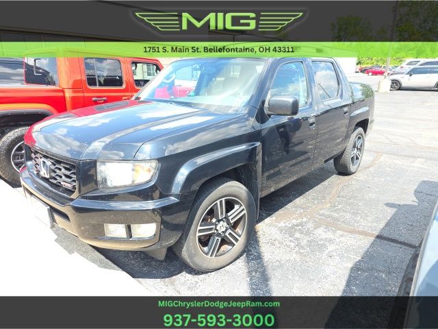 Black 2014 Honda Ridgeline Pickup Truck Four-Wheel Drive 5-Speed Automatic