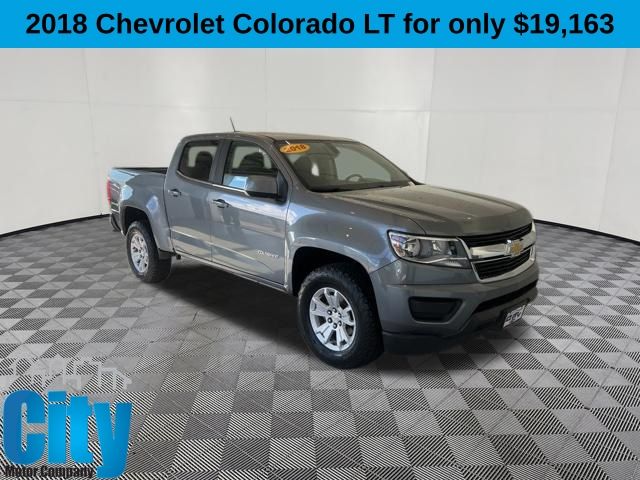 Gray (Satin Steel Metallic) 2018 Chevrolet Colorado Pickup Truck Four-Wheel Drive 8-Speed Automatic