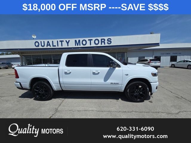 Bright White Clearcoat 2026 RAM 1500 Pickup Truck Four-Wheel Drive 8-Speed Automatic
