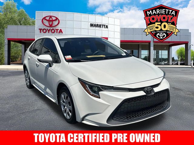 White (Blizzard Pearl) 2020 Toyota Corolla LE FWD Sedan Front-Wheel Drive Continuously Variable Transmission