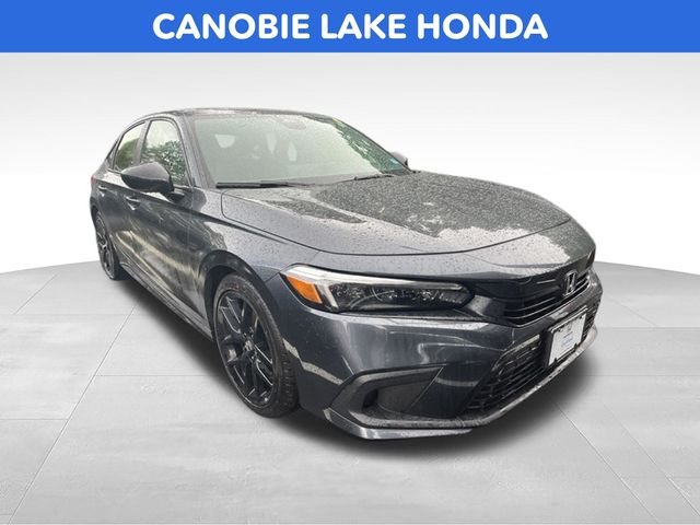 Meteorite Gray Metallic 2024 Honda Civic Sedan Front-Wheel Drive Continuously Variable Transmission