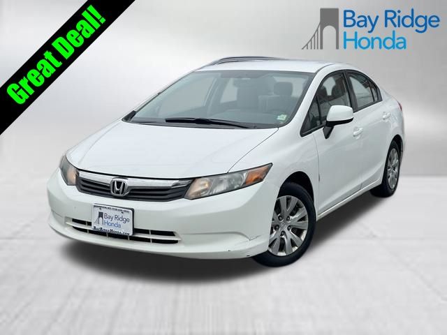 Taffeta White 2012 Honda Civic LX Sedan Front-Wheel Drive 5-Speed Automatic