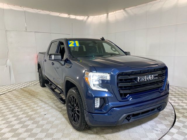 Pacific Blue Metallic 2021 GMC Sierra 1500 Elevation Crew Cab 4WD Pickup Truck Four-Wheel Drive 8-Speed Automatic