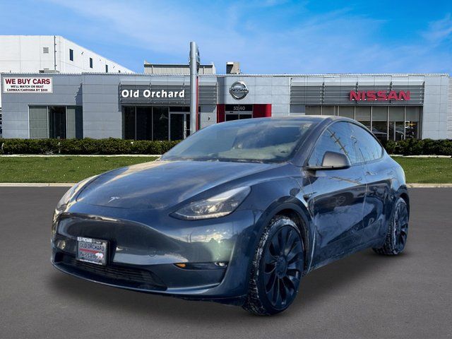 Gray 2023 Tesla Model Y Performance AWD SUV / Crossover All-Wheel Drive 1-Speed Automatic
