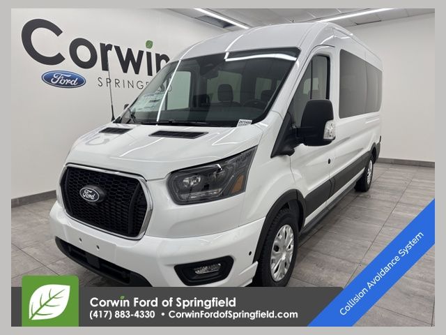 Oxford White 2026 Ford Transit Passenger 350 XLT Medium Roof LB RWD Van Rear-Wheel Drive