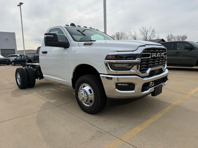 Bright White Clearcoat 2026 RAM 3500 Chassis Tradesman Regular Cab DRW 4WD Pickup Truck Four-Wheel Drive 8-Speed Automatic