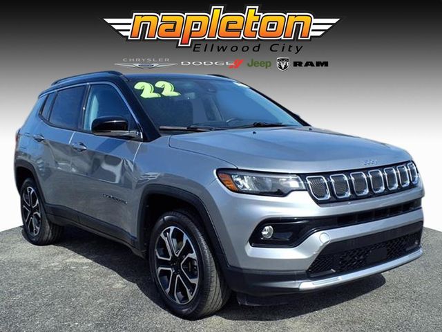 Billet Silver Metallic Clearcoat 2022 Jeep Compass Limited 4WD SUV / Crossover Four-Wheel Drive 9-Speed Automatic