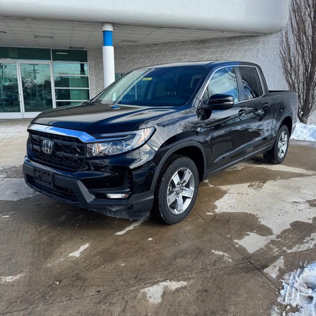 Crystal Black Pearl 2025 Honda Ridgeline RTL AWD Pickup Truck All-Wheel Drive 9-Speed Automatic