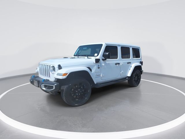 Used 2023 Bright White Clearcoat Jeep Sahara 4xe image 4
