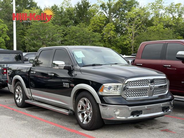 Brilliant Black Crystal Pearlcoat 2015 RAM 1500 Laramie Crew Cab 4WD Pickup Truck Four-Wheel Drive 8-Speed Automatic