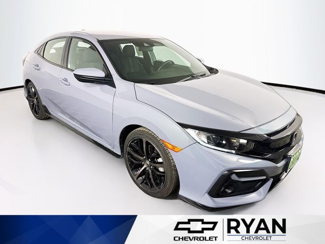 Sonic Gray Pearl 2021 Honda Civic Hatchback Sport FWD Hatchback Front-Wheel Drive Continuously Variable Transmission
