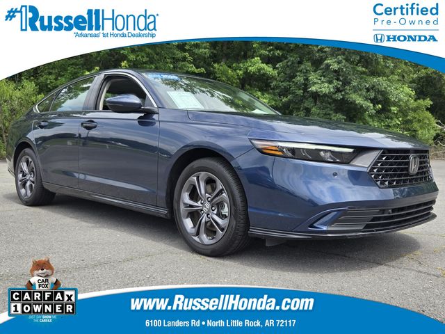 Blue 2025 Honda Accord Hybrid EX-L FWD Sedan Front-Wheel Drive Continuously Variable Transmission