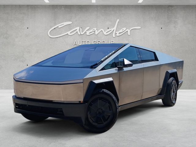 Silver 2025 Tesla Cybertruck Pickup Truck All-Wheel Drive 1-Speed Automatic