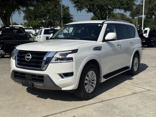 2024 Nissan Armada SV White at Texan Dodge Chrysler Jeep Ram
