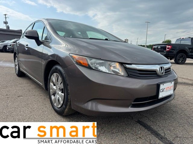 Gray 2012 Honda Civic Sedan Front-Wheel Drive 5-Speed Automatic