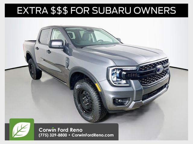 Gray Metallic 2026 Ford Ranger XL SuperCrew 4WD Pickup Truck Four-Wheel Drive Automatic
