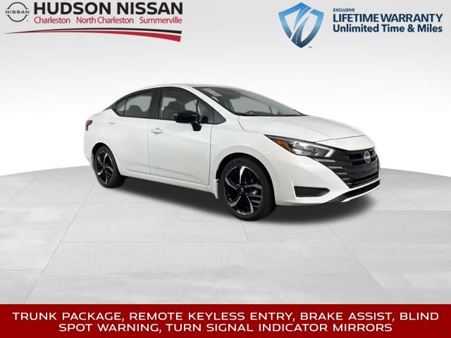 2025 Aspen White Tricoat Nissan Versa 1.6 SR Sedan