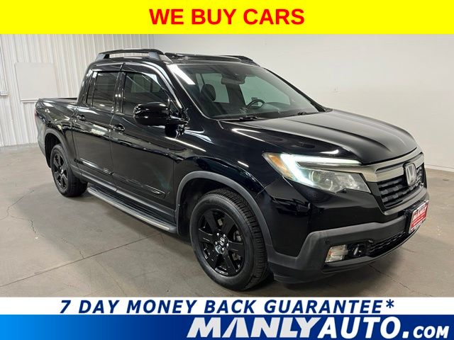 Black 2017 Honda Ridgeline Pickup Truck All-Wheel Drive 6-Speed Automatic
