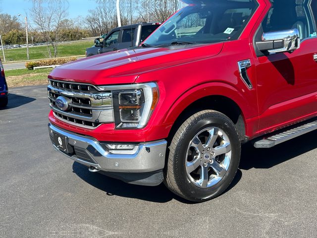 Red 2021 Ford F-150 Lariat SuperCrew 4WD Pickup Truck Four-Wheel Drive Automatic
