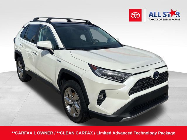 White (Blizzard Pearl) 2020 Toyota RAV4 Hybrid Limited AWD SUV / Crossover All-Wheel Drive Continuously Variable Transmission