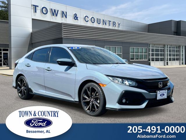 Sonic Gray Pearl 2019 Honda Civic Hatchback Hatchback Front-Wheel Drive 6-Speed Manual