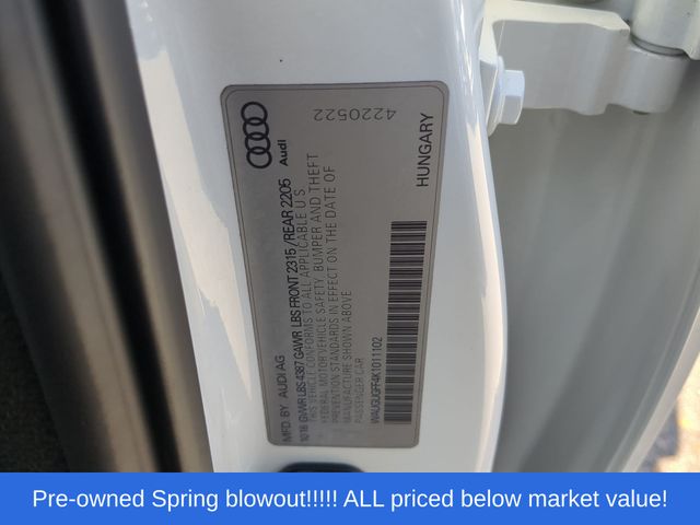 Used 2019 Glacier White Metallic Audi 2.0T Premium Plus image 50