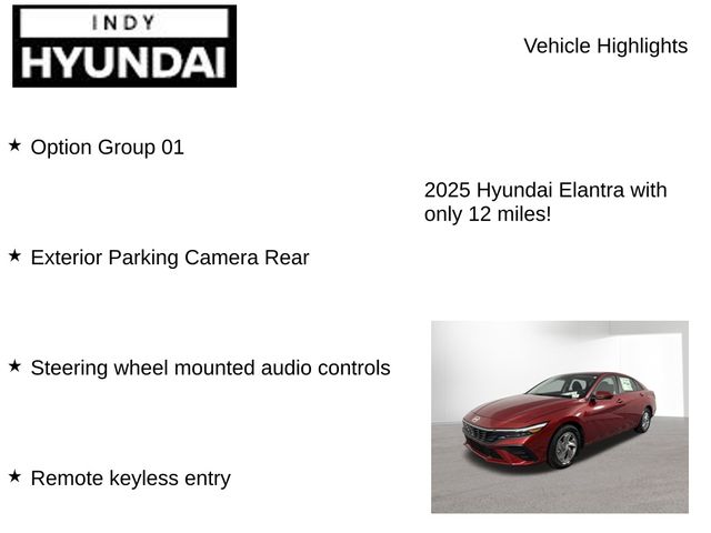 New 2025 Hyundai Elantra For Sale in Indianapolis, IN