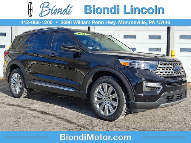Black Metallic 2022 Ford Explorer Hybrid Limited AWD SUV / Crossover All-Wheel Drive Automatic