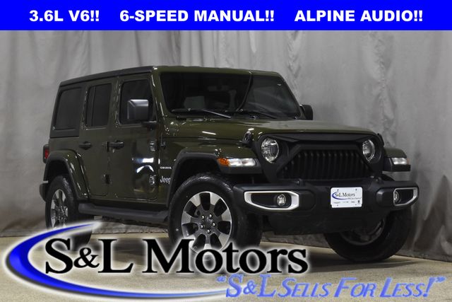 Sarge Green Clearcoat 2021 Jeep Wrangler Unlimited Sahara 4WD SUV / Crossover Four-Wheel Drive 6-Speed Manual