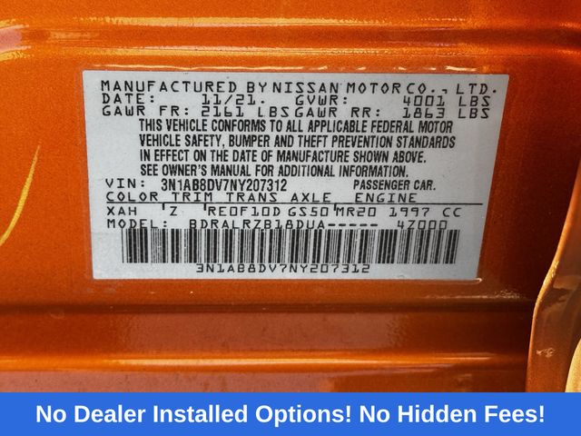 2022 Nissan Sentra SR Orange at North Houston Mitsubishi