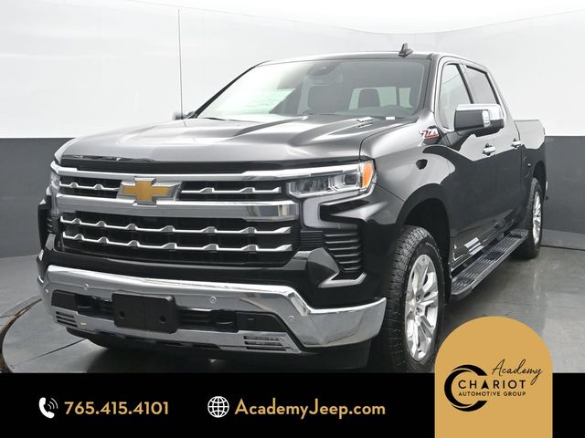 Black 2025 Chevrolet Silverado 1500 LTZ Crew Cab 4WD Pickup Truck Four-Wheel Drive Automatic
