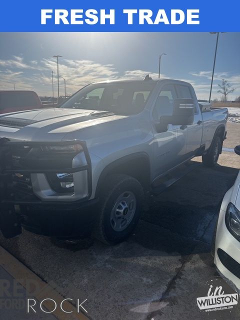 Silver Ice Metallic 2023 Chevrolet Silverado 2500HD Work Truck Double Cab 4WD Pickup Truck Four-Wheel Drive 6-Speed Automatic