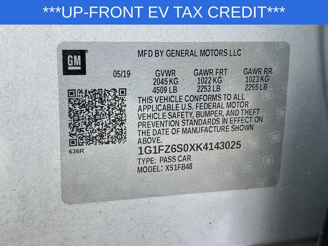 Used 2019 Chevrolet Bolt EV For Sale in Livonia, MI