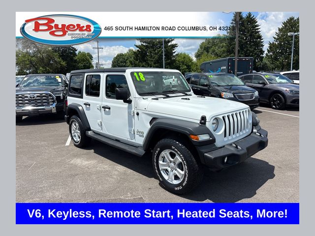 Bright White Clearcoat 2018 Jeep Wrangler SUV / Crossover Four-Wheel Drive 8-Speed Automatic