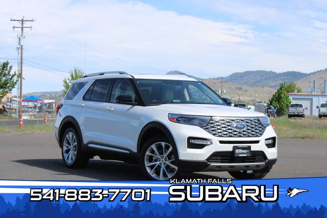 White Metallic 2021 Ford Explorer SUV / Crossover All-Wheel Drive Automatic