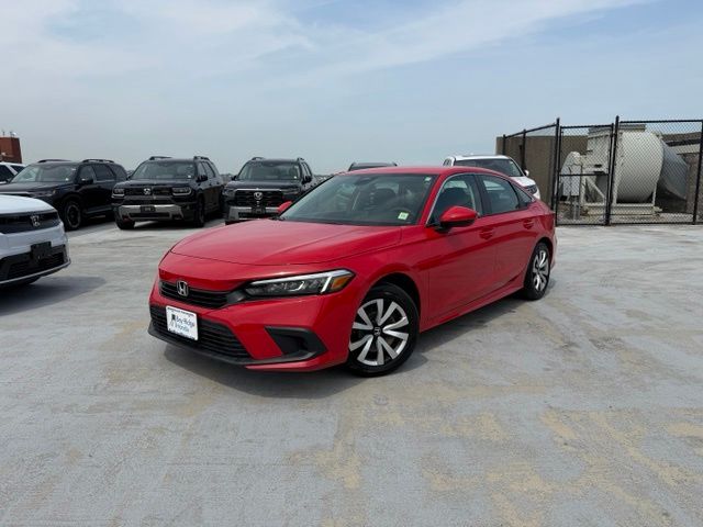 Rallye Red 2023 Honda Civic Sedan Front-Wheel Drive Continuously Variable Transmission