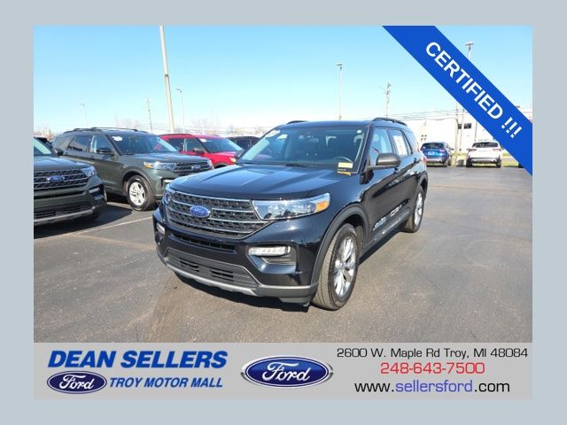 Agate Black Metallic 2023 Ford Explorer XLT AWD SUV / Crossover All-Wheel Drive Automatic