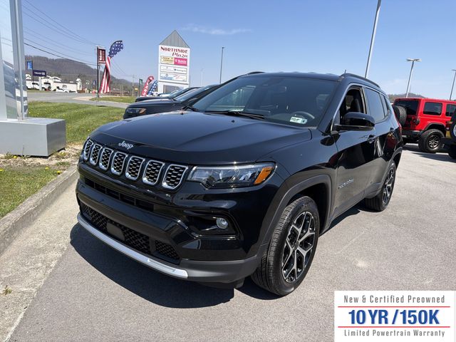 Diamond Black Crystal Pearlcoat 2025 Jeep Compass Limited 4WD SUV / Crossover Four-Wheel Drive 8-Speed Automatic
