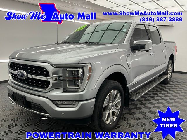 Silver 2021 Ford F-150 Platinum SuperCrew 4WD Pickup Truck Four-Wheel Drive Automatic