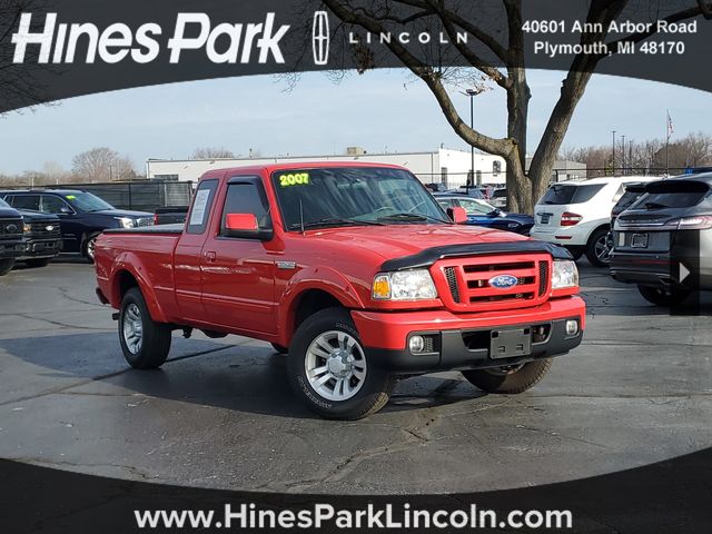 Black Clearcoat 2007 Ford Ranger Sport SuperCab Pickup Truck Rear-Wheel Drive 5-Speed Automatic Overdrive