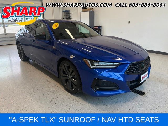 Apex Blue Pearl 2021 Acura TLX Sedan Front-Wheel Drive Automatic