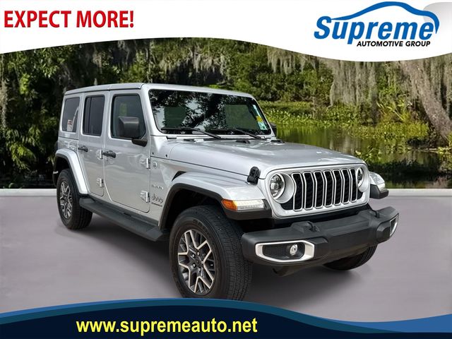 Silver Zynith Clearcoat 2024 Jeep Wrangler Sahara 4-Door 4WD SUV / Crossover Four-Wheel Drive 8-Speed Automatic