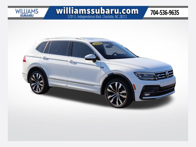 Pure White 2021 Volkswagen Tiguan SUV / Crossover All-Wheel Drive 8-Speed Automatic