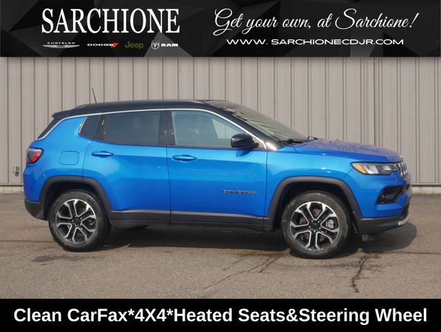 Laser Blue Pearlcoat 2023 Jeep Compass SUV / Crossover Four-Wheel Drive 8-Speed Automatic