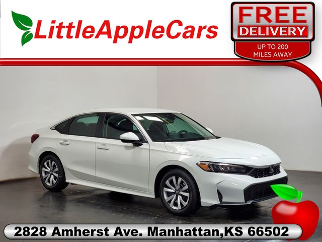 Platinum White 2026 Honda Civic Sedan Front-Wheel Drive Continuously Variable Transmission