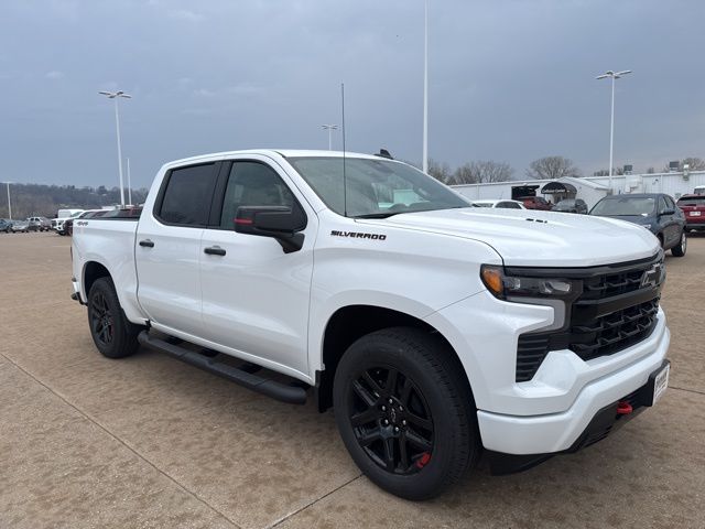 Summit White 2026 Chevrolet Silverado 1500 RST Crew Cab 4WD Pickup Truck Four-Wheel Drive Automatic